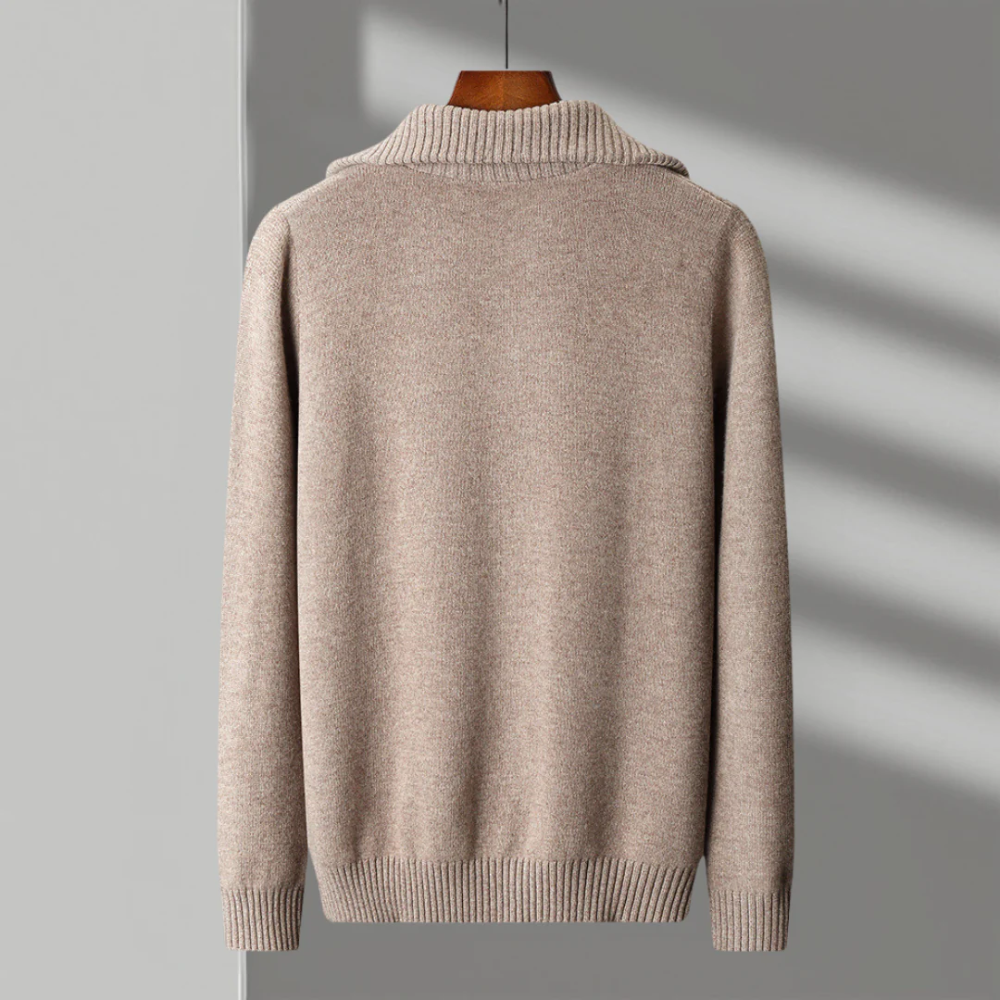 Taranto Merino Wool Zip Sweater