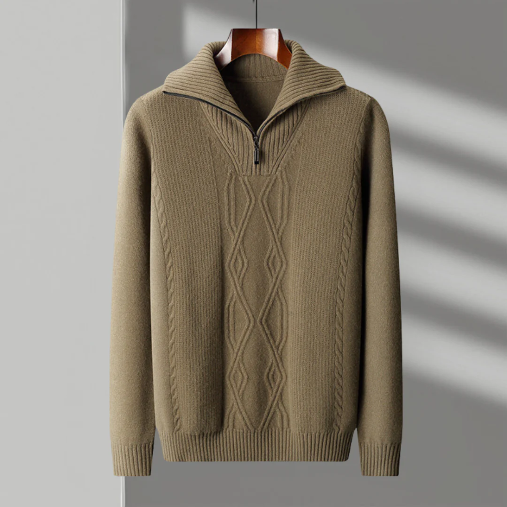 Taranto Merino Wool Zip Sweater