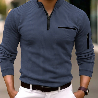 Long-Sleeve Zip-Up Shirt