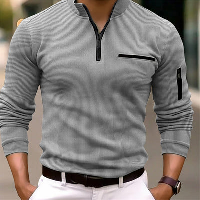Long-Sleeve Zip-Up Shirt