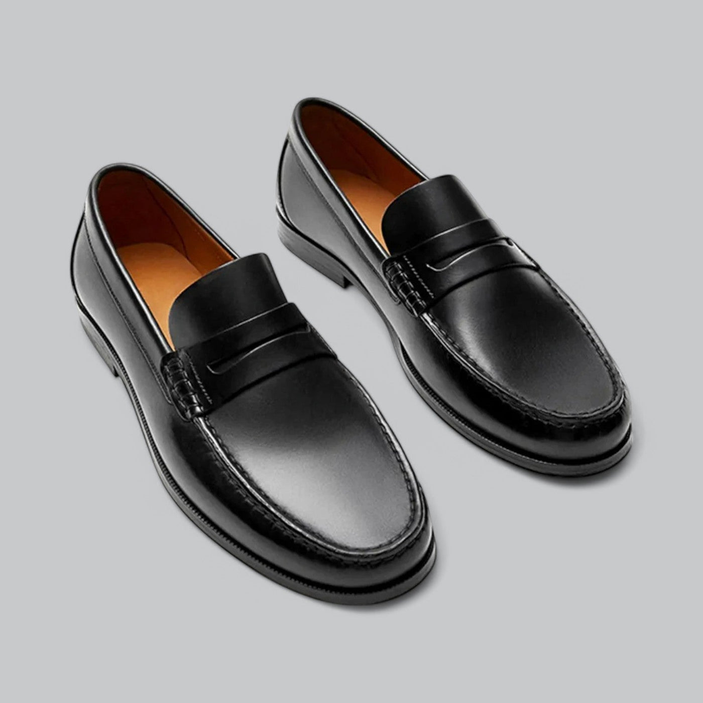 Chic Leather Penny Loafers