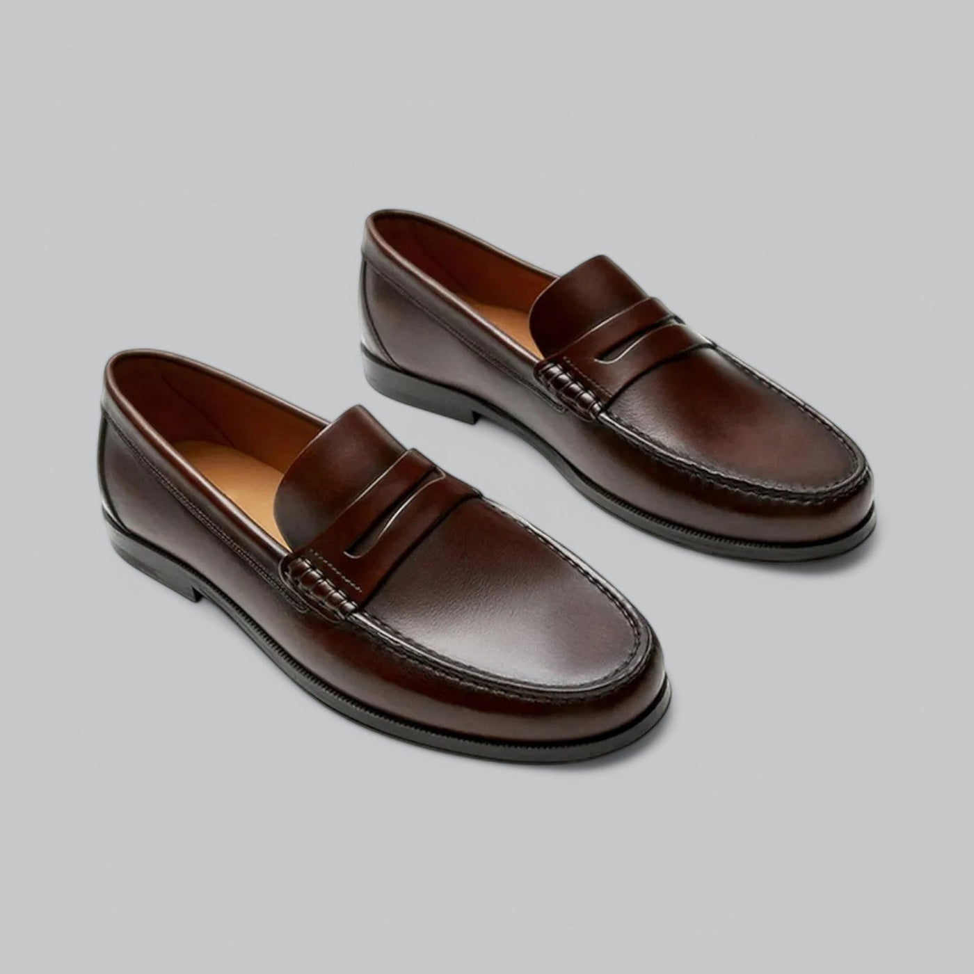 Chic Leather Penny Loafers