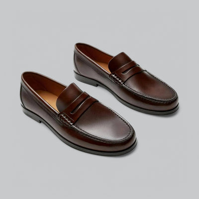 Chic Leather Penny Loafers
