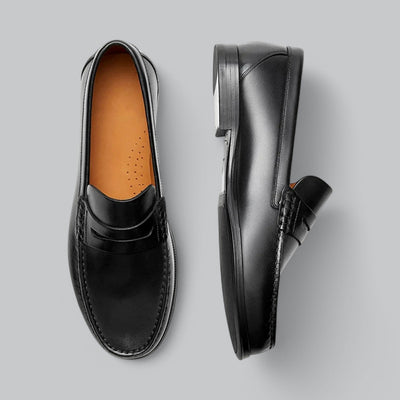 Chic Leather Penny Loafers