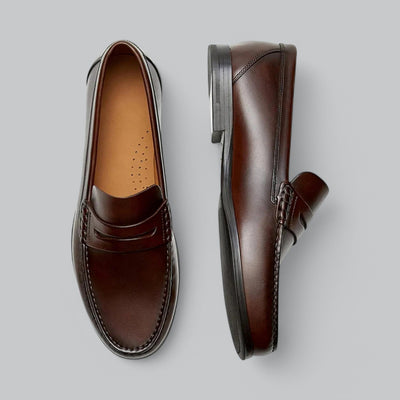 Chic Leather Penny Loafers