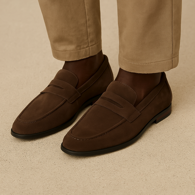 Old Money Suede Penny Loafers
