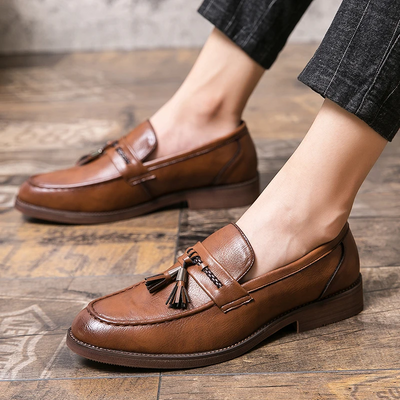Leather Tassel Loafers