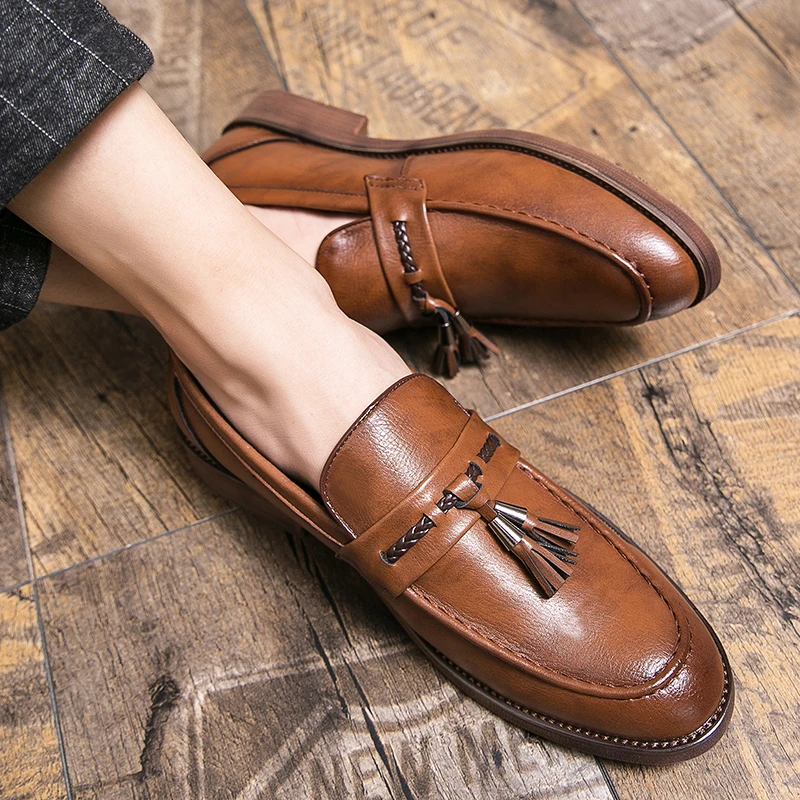 Leather Tassel Loafers