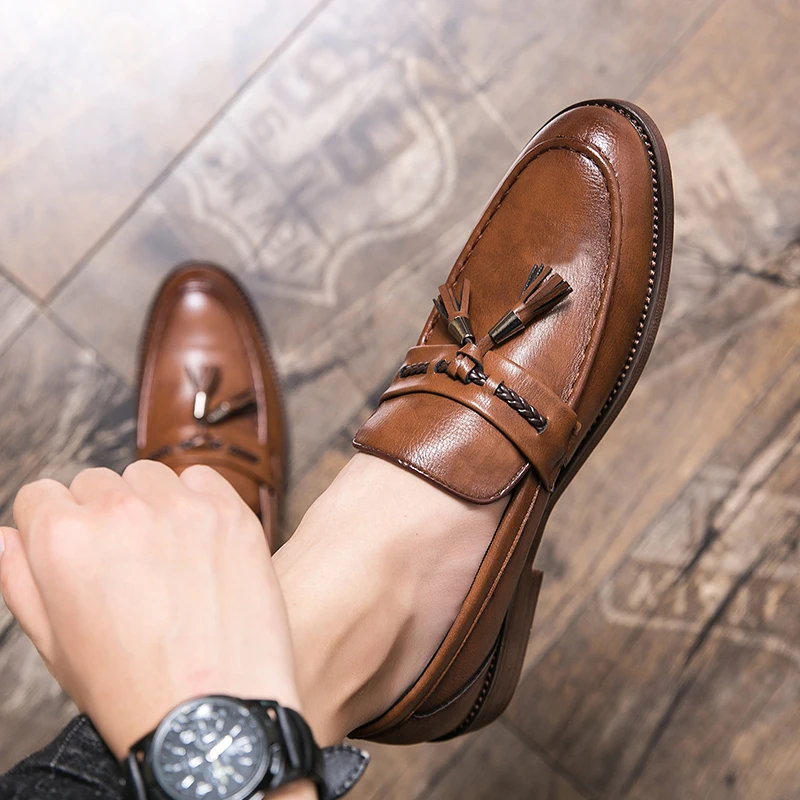 Leather Tassel Loafers