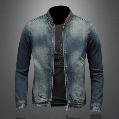 Elegant Denim Zip Jacket