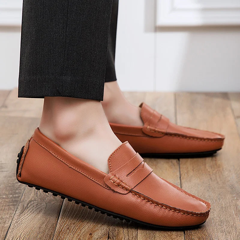 Casual Leather Summer Loafers