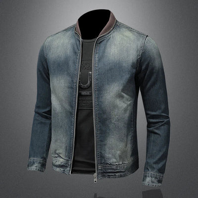Elegant Denim Zip Jacket
