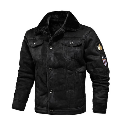 Elegant Fleece Lined Leather Jacket