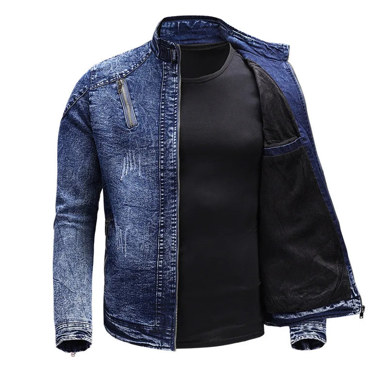 Denim Motorcycle Jacket