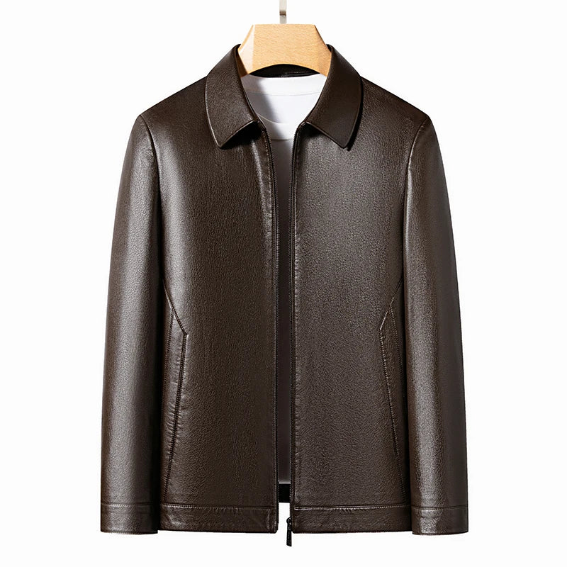 Elegant Leather Men's Jacket
