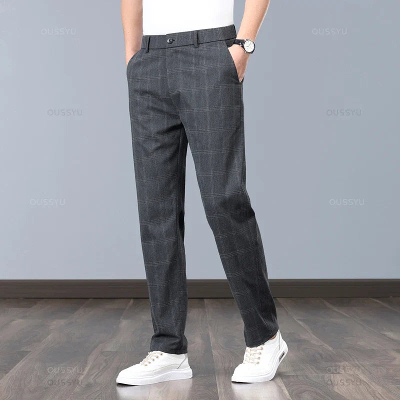Plaid Stretch Pants