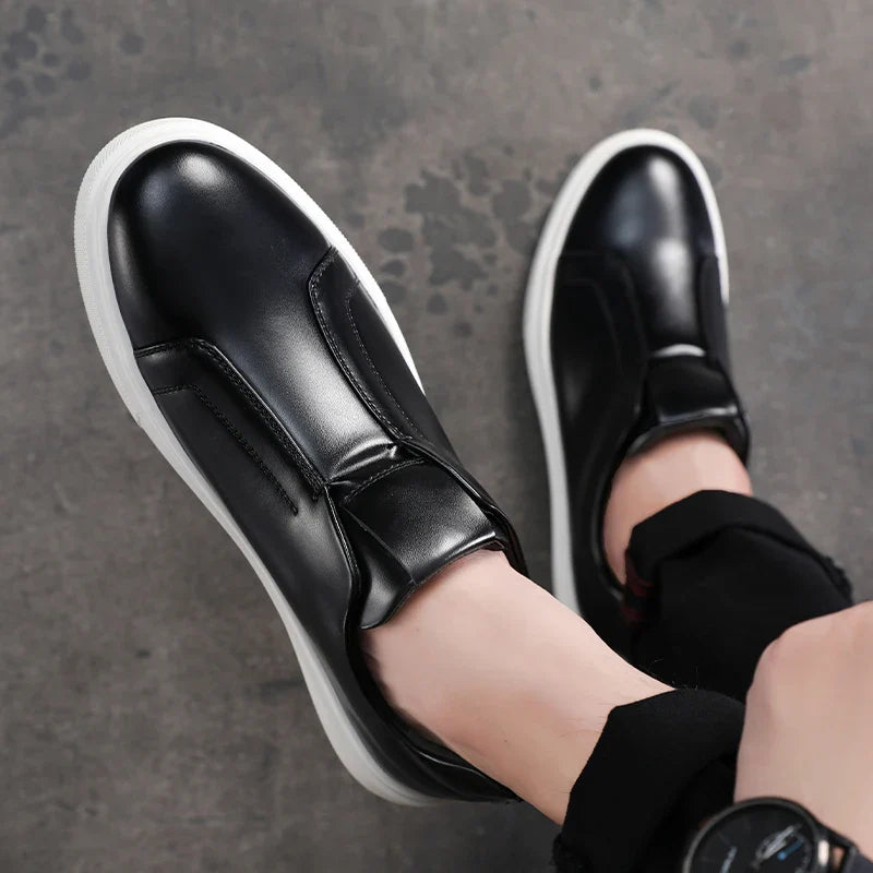 Casual Leather Slip-On Shoes