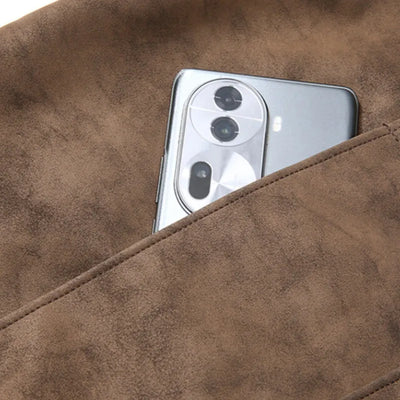 Suede Baseball Jacket