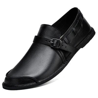 Buckled Leather Loafers