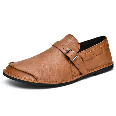 Buckled Leather Loafers