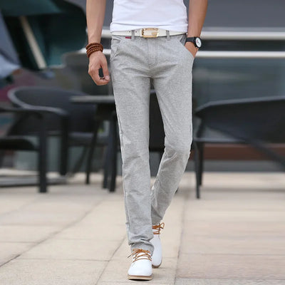 Slim Fit Linen Pants