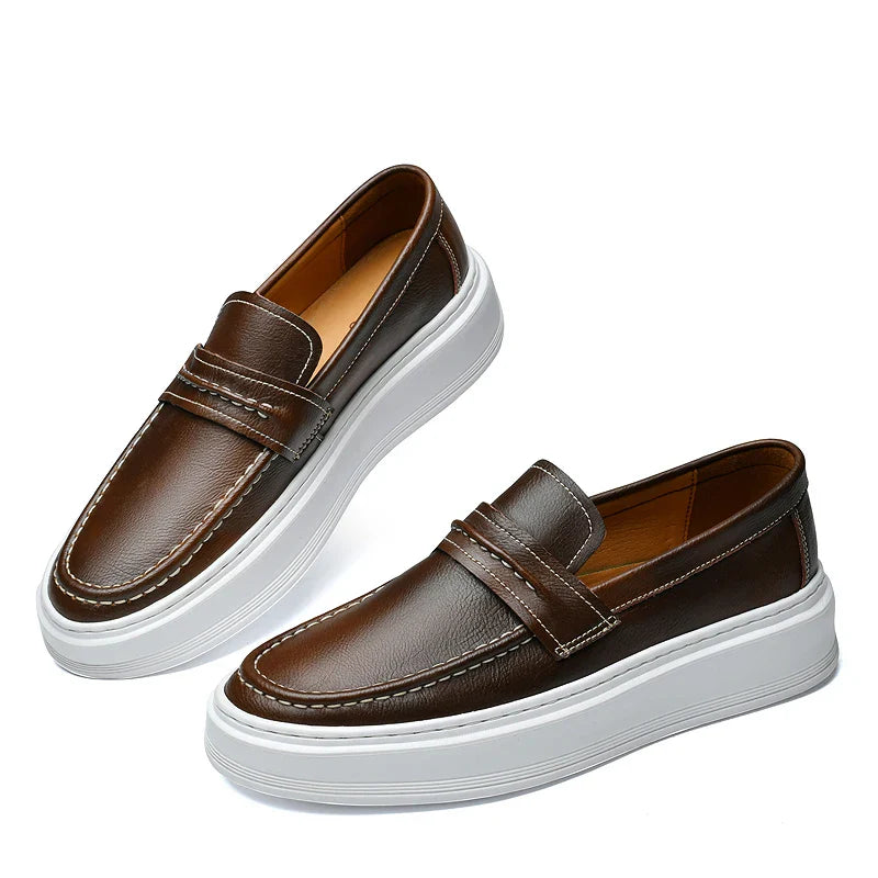 Slip-On Leather Boat Shoes