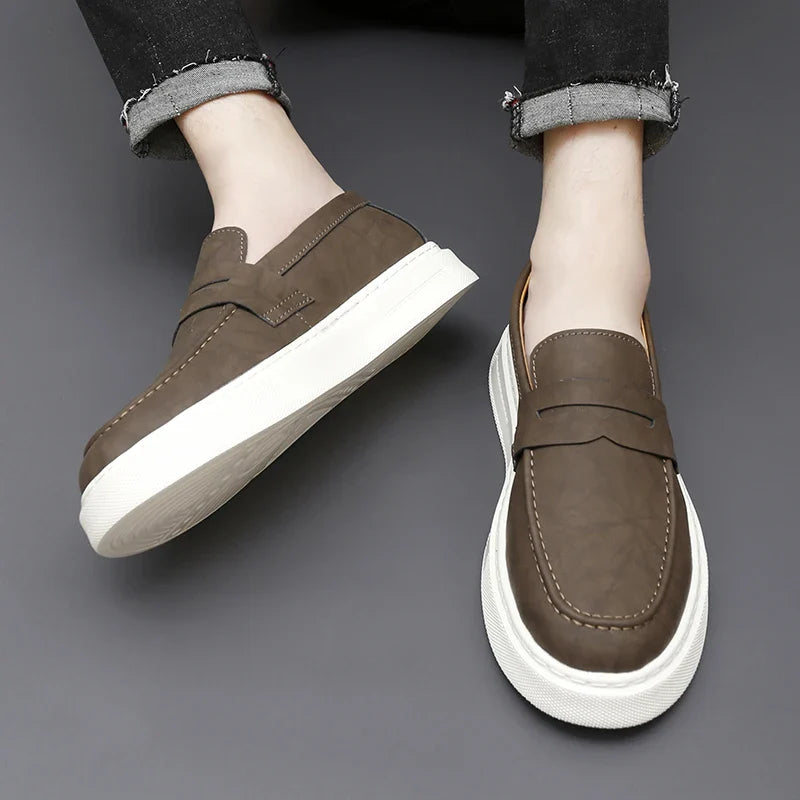 Chic Leather Slip-on Shoes