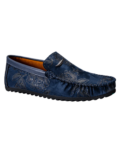 Floral Leather Loafers