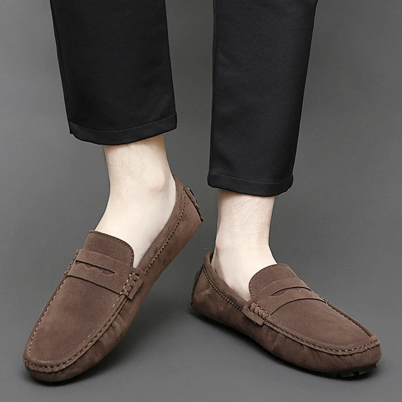 Suede Boat Loafers