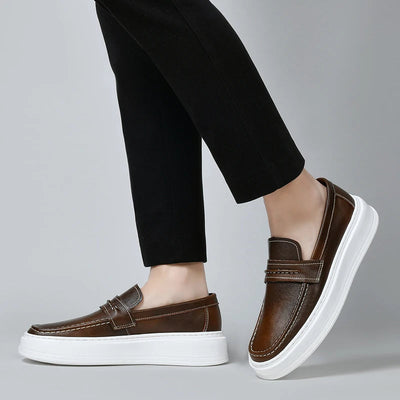 Slip-On Leather Boat Shoes