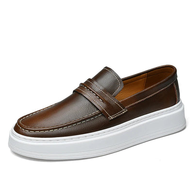 Slip-On Leather Boat Shoes