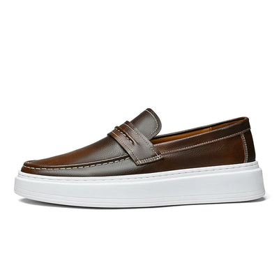 Slip-On Leather Boat Shoes