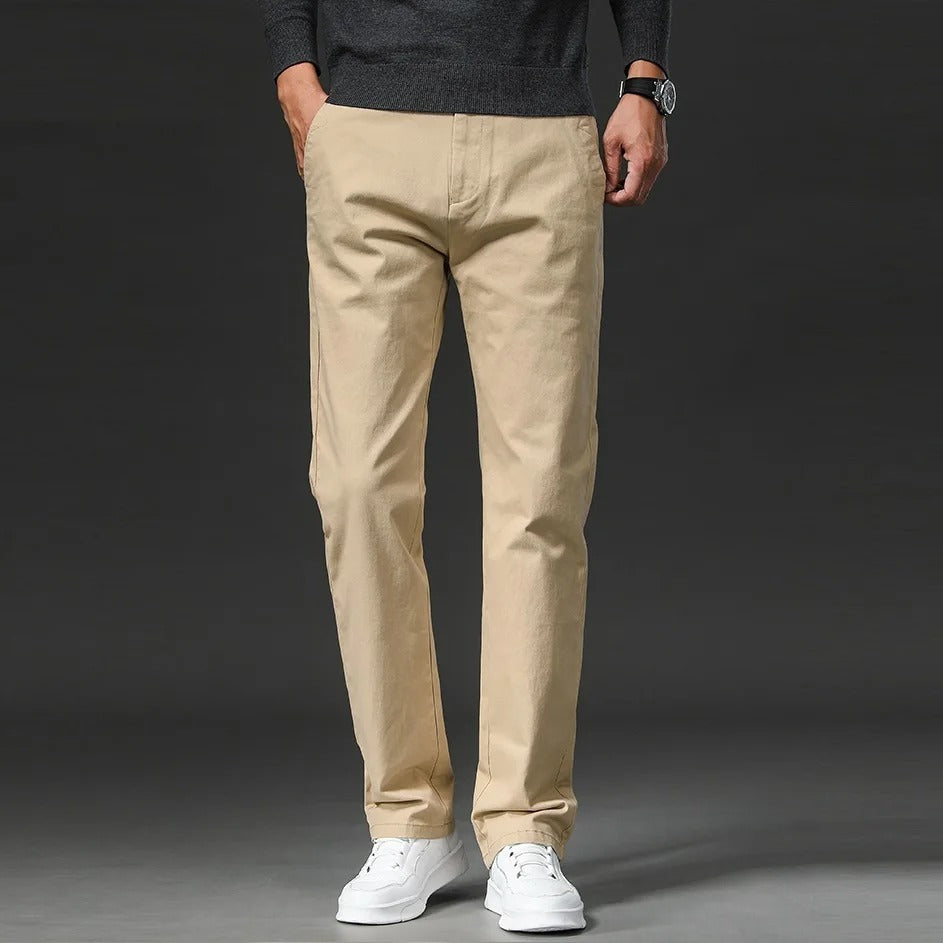Straight Fit Cotton Pants