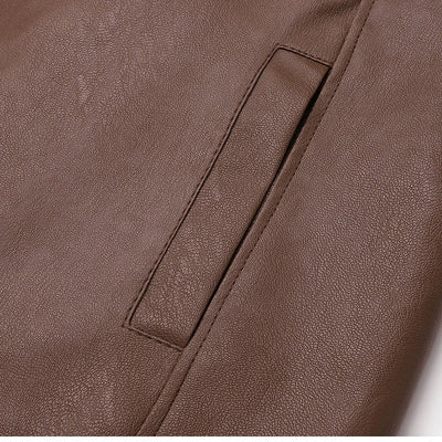 Vintage Fleece Lined Leather Jacket